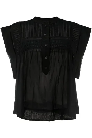 Marant Etoile Blusa Leaza con pliegues