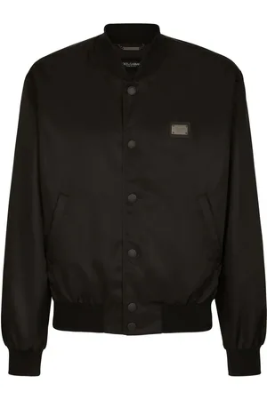 Dolce & Gabbana Chaqueta bomber con placa del logo y cremallera
