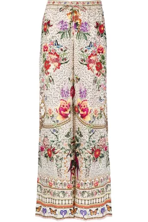 Camilla Pantalones acampanados con estampado floral
