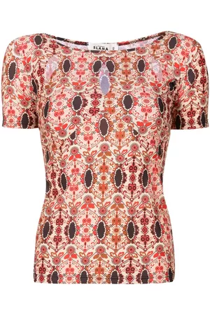 AMIR SLAMA Camiseta con estampado floral