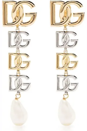 Dolce & Gabbana Pendientes de clip con logo DG