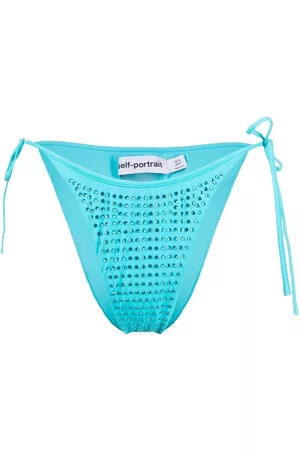 Self-Portrait Bragas de bikini con detalle de cristales