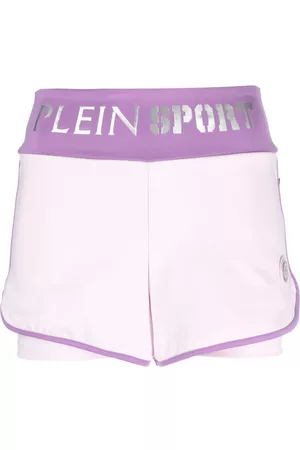 Philipp Plein Pantalones cortos con logo en la cinturilla