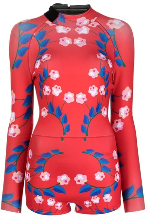 Cynthia Rowley Bañador con motivo floral