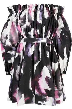 Alexander McQueen Vestido corto con hombros descubiertos