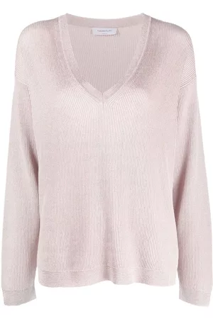 Fabiana Filippi Jersey con detalle de purpurina y cuello en V