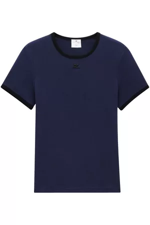 Courrèges Camiseta con ribete en contraste