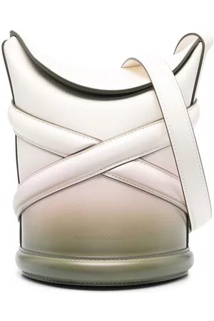 Alexander McQueen Bolso bombonera con logo en relieve
