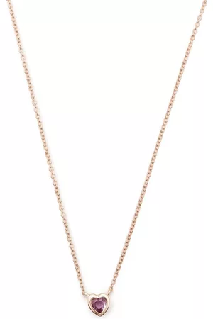 EF Collection Collar Heart en oro de 14 ct con zafiro