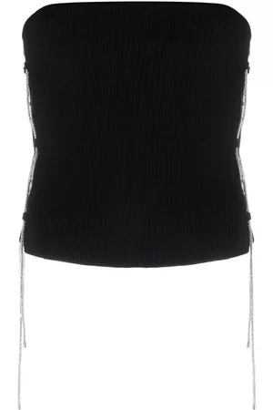 GIUSEPPE DI MORABITO Top tipo bandeau con apliques de cristal