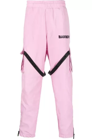 BARROW Pantalones cargo con logo estampado y hebilla
