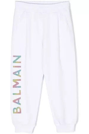 Balmain Pantalones de chándal elásticos con logo