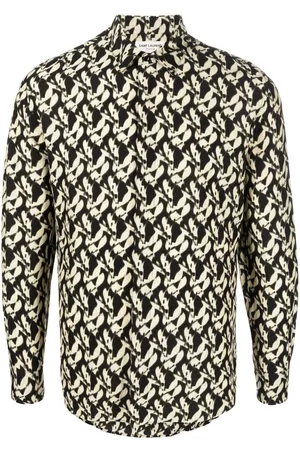 Saint Laurent Camisa con motivo abstracto