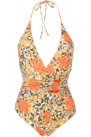 CLUBE BOSSA Bañador con estampado floral y cuello halter