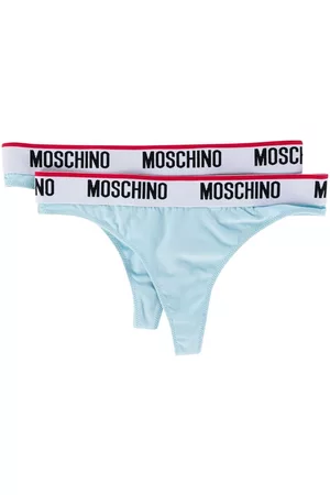 Moschino Tanga con logo en la cinturilla