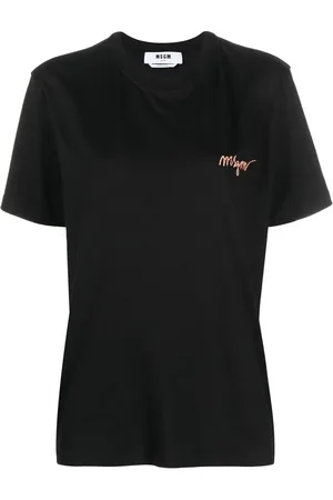 Msgm Camiseta con logo bordado