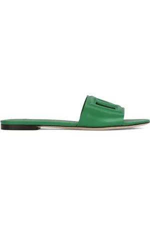Dolce & Gabbana Sandalias de piel con logo DG