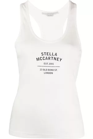 Stella McCartney Top con logo estampado y espalda de nadador