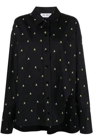 The Attico Camisa Diana oversize con logo estampado