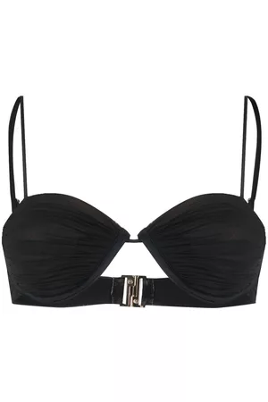 Self-Portrait Top de bikini con detalles fruncidos