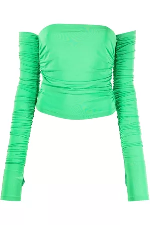 The Andamane Top drapeado con hombros descubiertos