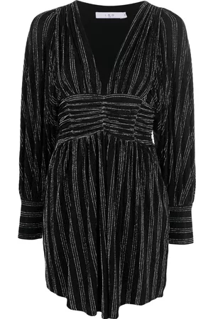 IRO Vestido metalizado de manga larga