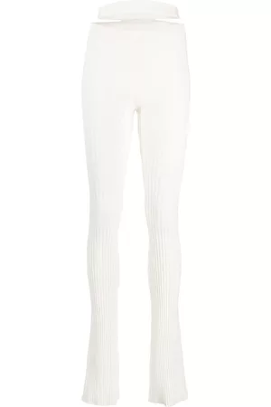 ANDREADAMO Pantalones de canalé con abertura