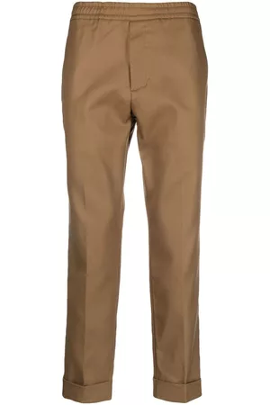 COSTUMEIN Pantalones rectos con dobladillo vuelto