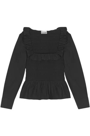 Ganni Blusa fruncida