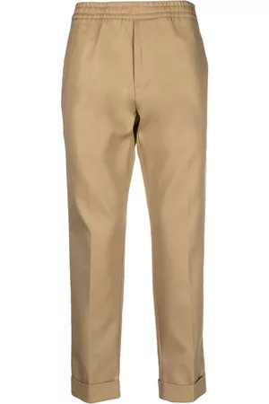 COSTUMEIN Pantalones rectos con dobladillo vuelto