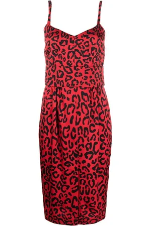 Dolce & Gabbana Vestido midi con motivo de leopardo