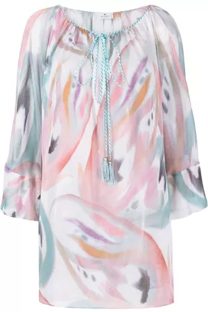 Etro Vestido con estampado abstracto y cuello barco