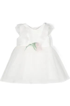 MONNALISA Vestido sin mangas con apliques florales