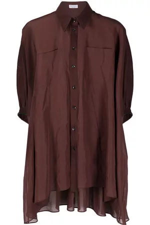 Brunello Cucinelli Blusa con dobladillo asimétrico