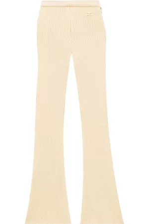 Courrèges Pantalones de canalé Reediton acampanados