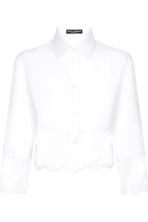 Dolce & Gabbana Camisa corta con encaje insertado