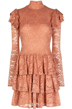 Caroline Constas Vestido corto con volantes