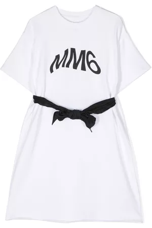 Maison Margiela Vestido estilo camiseta con logo estampado