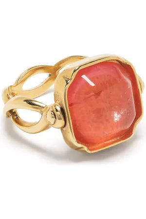 Goossens Anillo cuadrado con cabujones