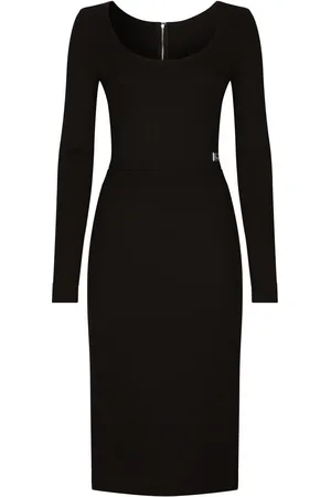 Dolce & Gabbana Vestido midi con logo DG