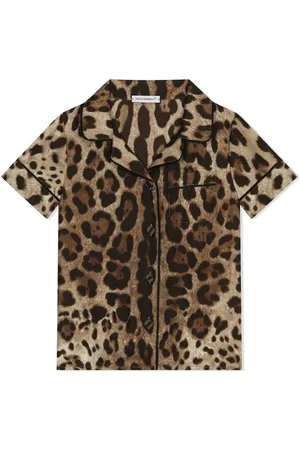 Dolce & Gabbana Camisa con estampado de leopardo