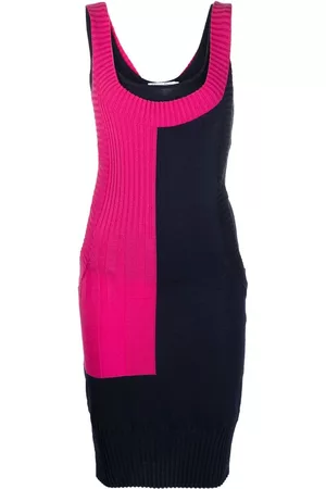 Dior Vestido de punto con diseño colour block 2010