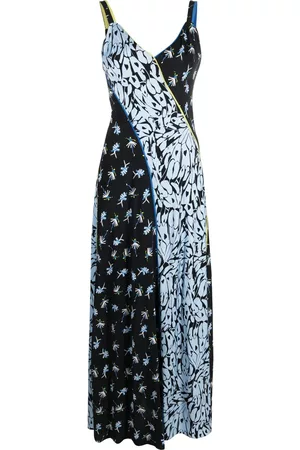 Diane von Furstenberg Vestido con motivo floral y diseño patchwork
