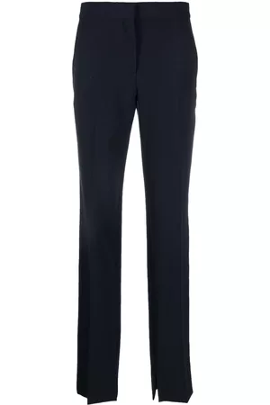 Stella McCartney Pantalones slim con abertura en el dobladillo