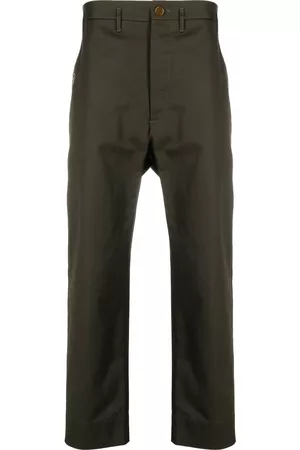 Vivienne Westwood Pantalones capri con dobladillo bordado
