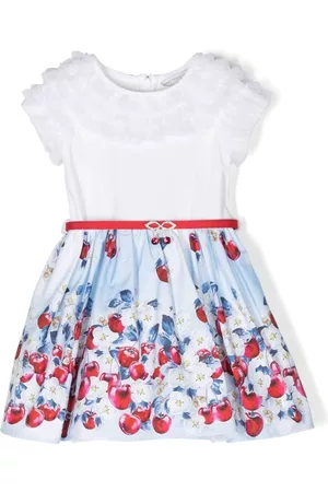 MONNALISA Vestido con cinturón y detalle de volantes