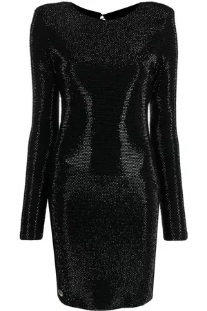 Philipp Plein Vestido corto con detalle de cristales