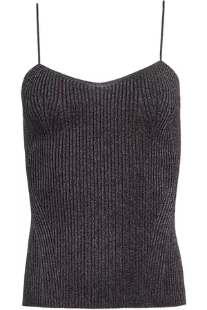 Khaite Top de canalé con tiras finas