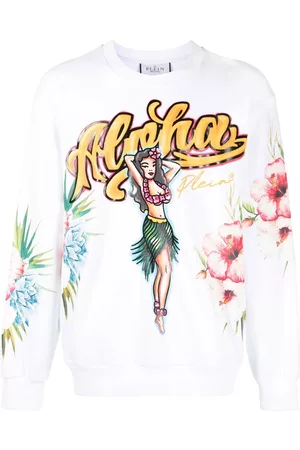 Philipp Plein Sudadera con motivo hawaiano