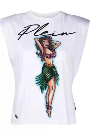 Philipp Plein Top sin mangas Hawaii con logo